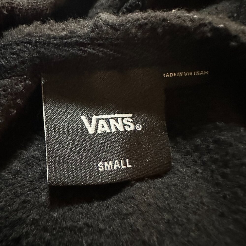 Vans Camo Logo Men's Black Hoodie Sweater Size Small Cotton Polyester - Picture 2 of 7